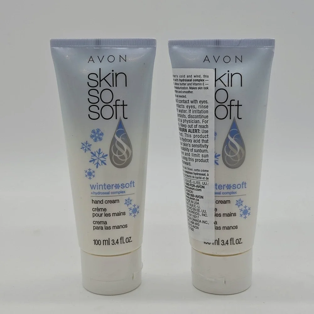 NEW Lot 2 AVON Skin So Soft Winter Soft + Hydroseal Complex Hand Cream 3.4 fl oz